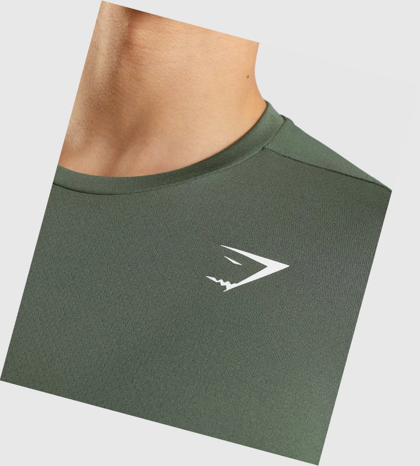 Camiseta Gymshark Arrival Hombre Verdes | GEUOSBW-08