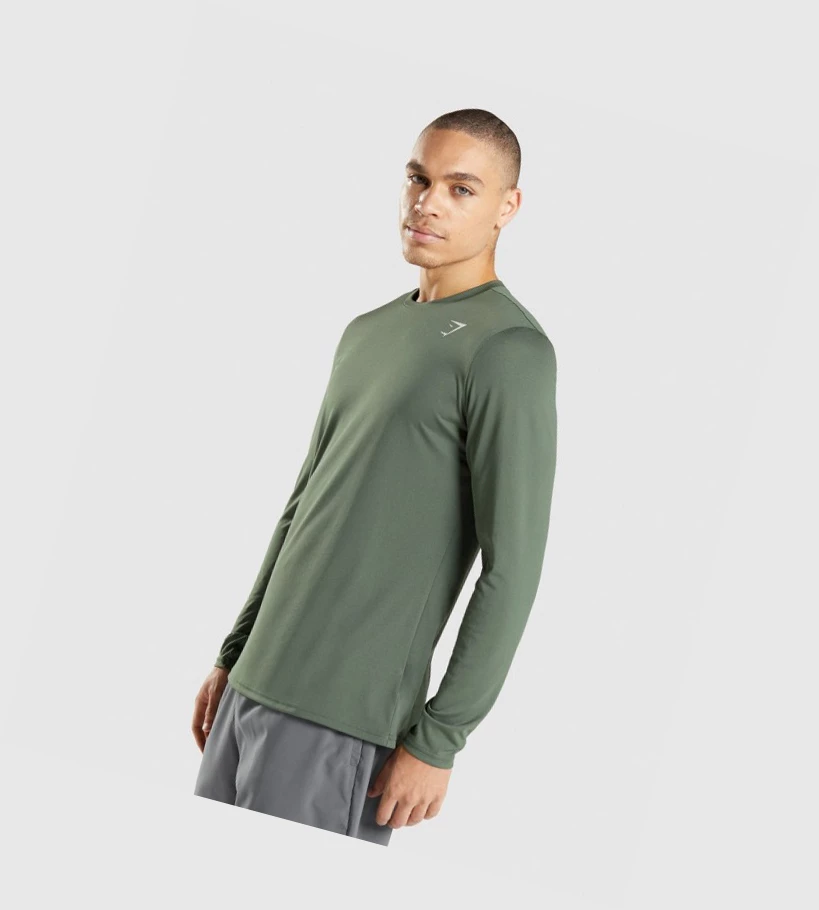 Camiseta Gymshark Arrival Hombre Verdes | XYQREBH-07