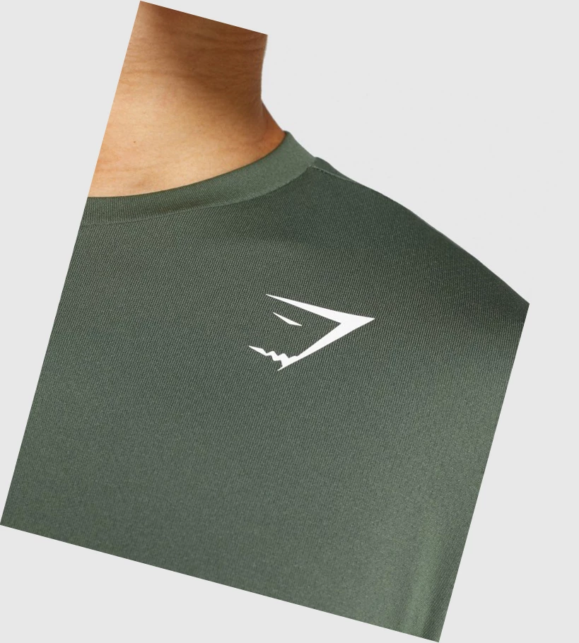 Camiseta Gymshark Arrival Hombre Verdes | XYQREBH-07