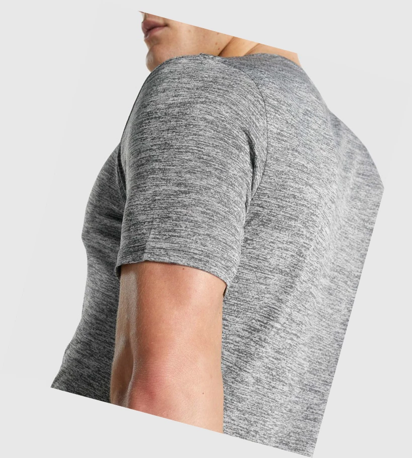 Camiseta Gymshark Arrival Marl Hombre Grises | RVQFUIX-19