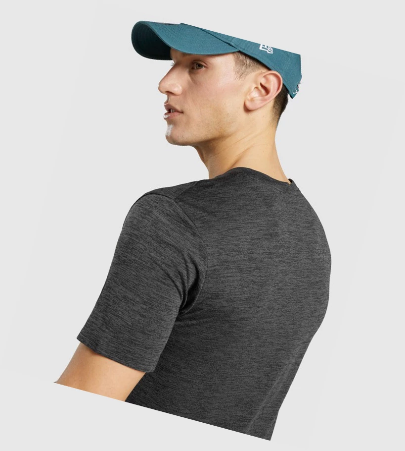 Camiseta Gymshark Arrival Marl Hombre Negros | XEIGJQH-34