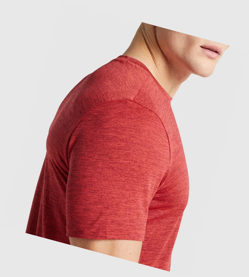 Camiseta Gymshark Arrival Marl Hombre Rojos | NXZJFAG-76