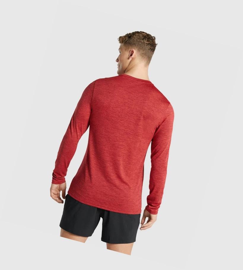 Camiseta Gymshark Arrival Marl Hombre Rojos | OPAXWIZ-45