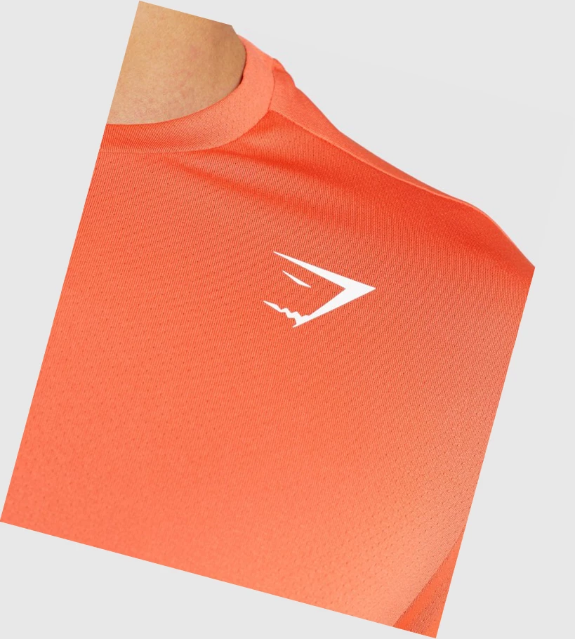 Camiseta Gymshark Arrival Regular Fit Hombre Naranjas | DZXKMRQ-17