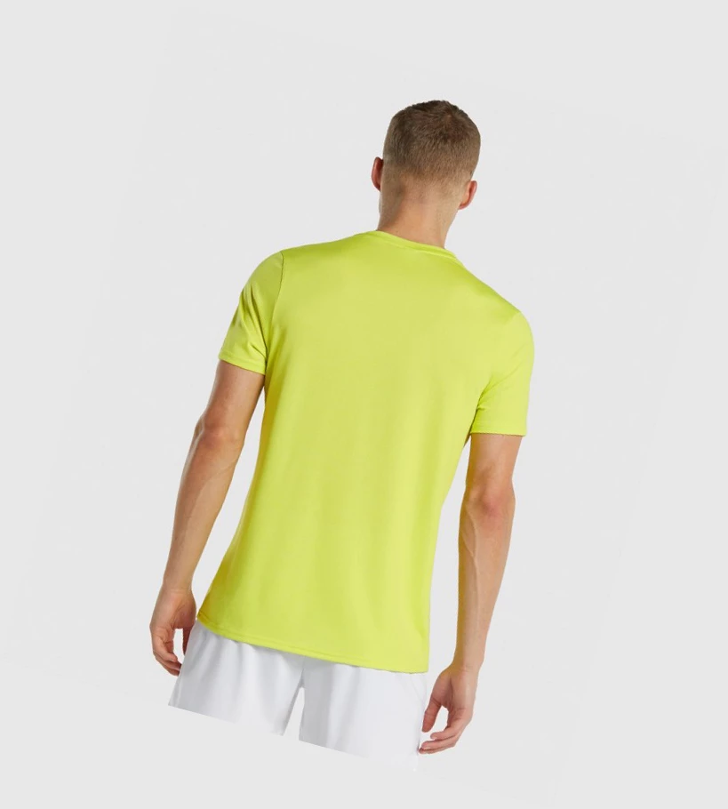 Camiseta Gymshark Arrival Regular Fit Hombre Amarillos | FBCLDWO-12