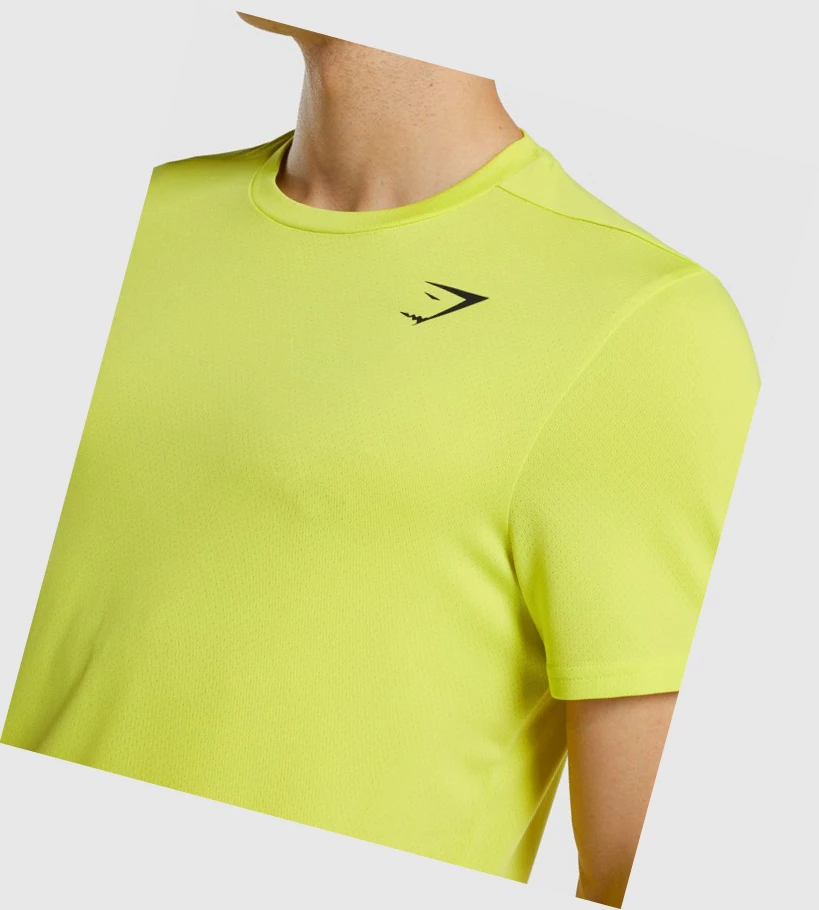 Camiseta Gymshark Arrival Regular Fit Hombre Amarillos | FBCLDWO-12