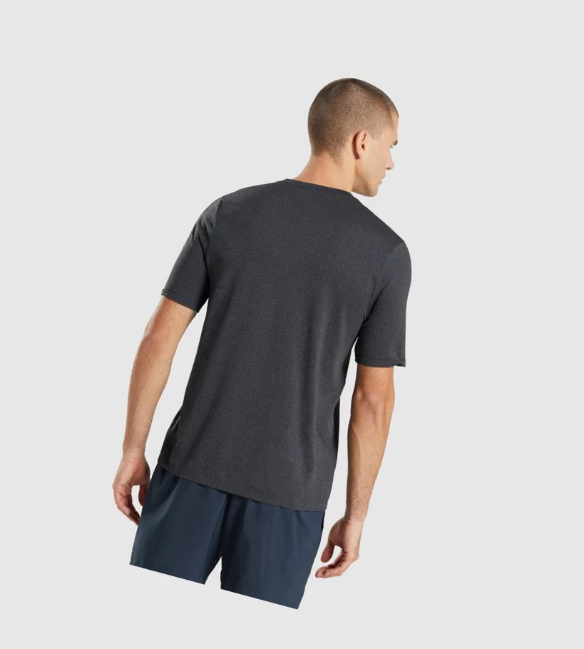 Camiseta Gymshark Arrival Seamless Hombre Negros | MHKVLPX-70