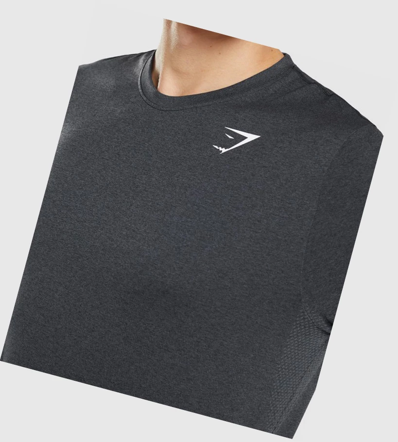 Camiseta Gymshark Arrival Seamless Hombre Negros | MHKVLPX-70