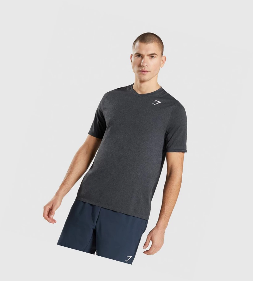 Camiseta Gymshark Arrival Seamless Hombre Negros | MHKVLPX-70