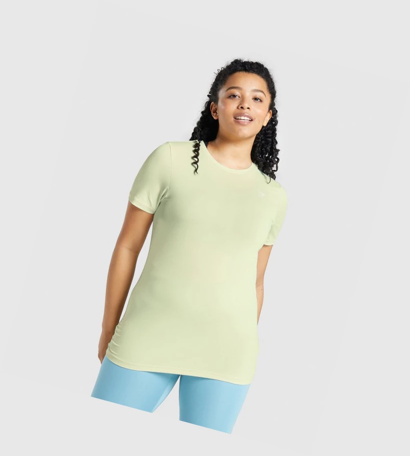 Camiseta Gymshark Entrenamiento Mujer Verdes Claro | EHOTVKC-21