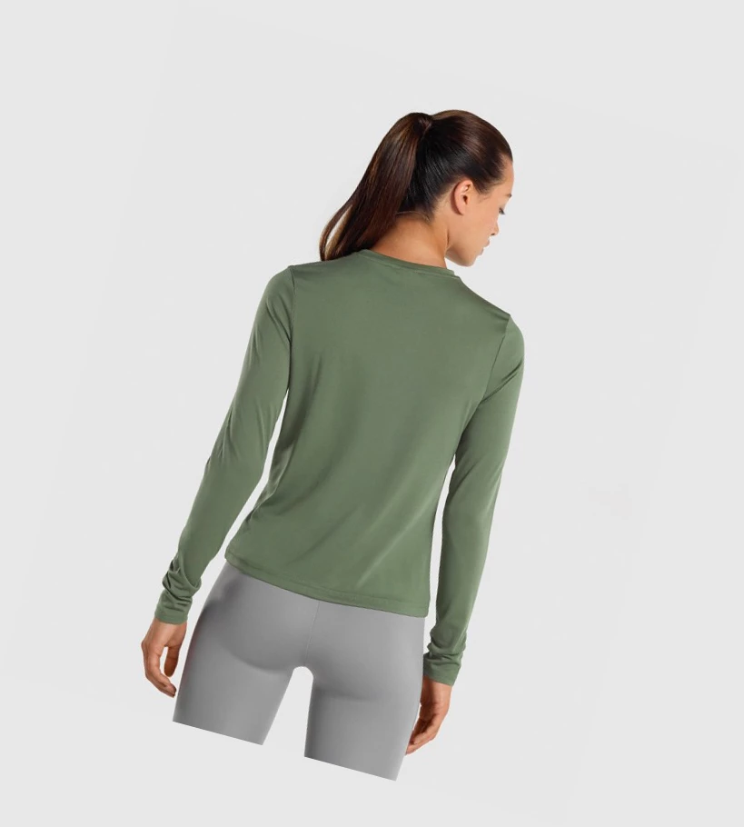 Camiseta Gymshark Entrenamiento Mujer Verdes | MICRNTQ-07