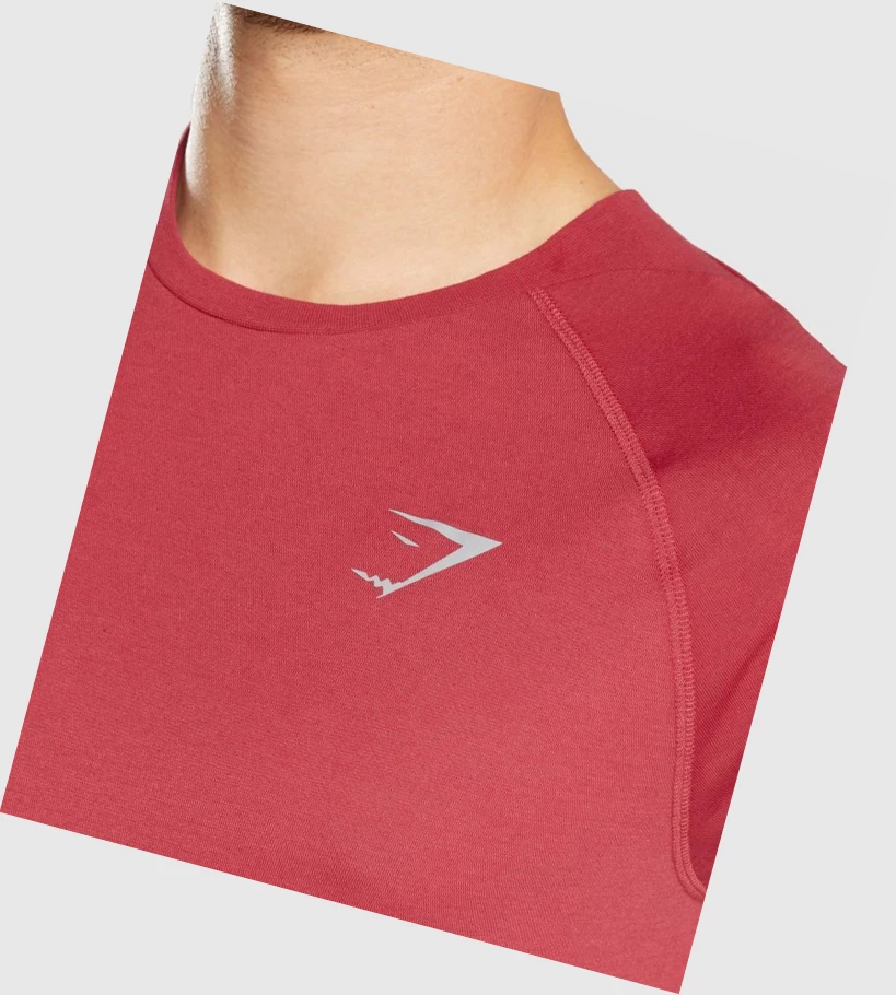 Camiseta Gymshark Hyper Power Hombre Rojos | QBEVFYC-51