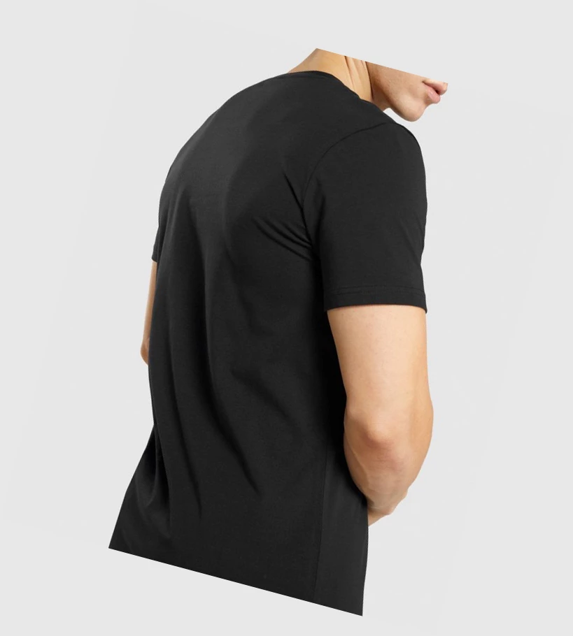 Camiseta Gymshark Legacy Hombre Negros Blancos | BWDHIXN-16