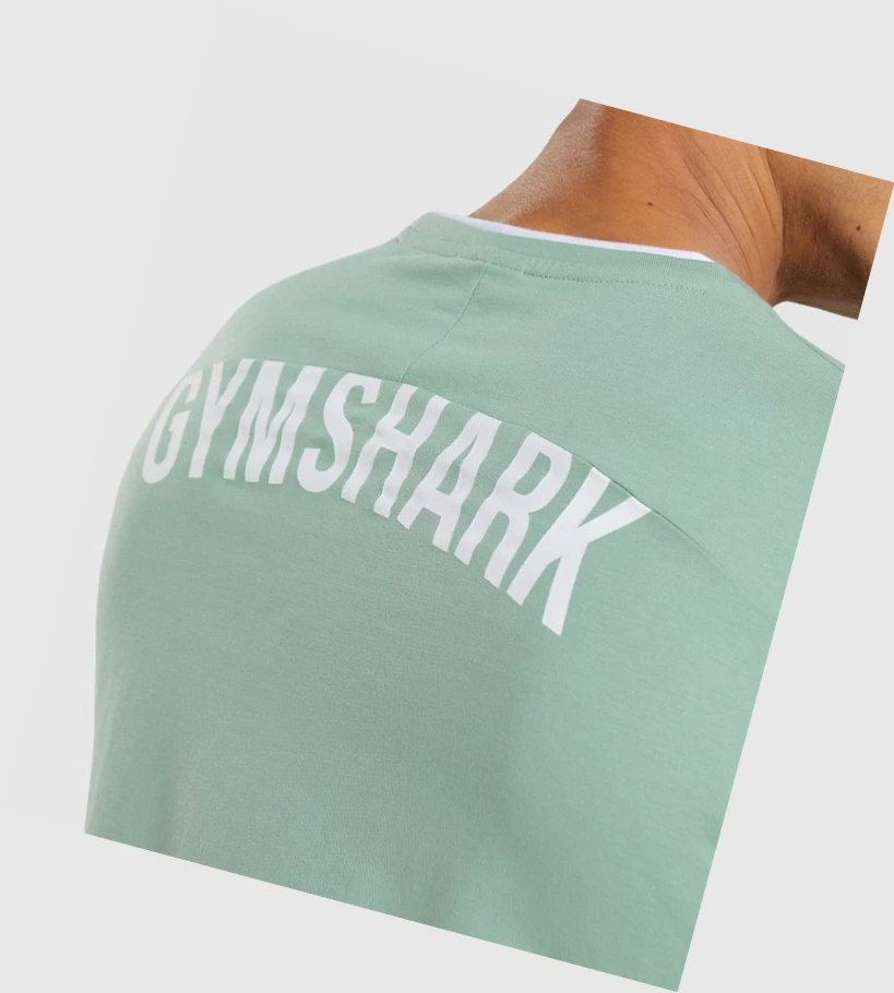 Camiseta Gymshark Recess Hombre Azules Blancos | WVKTLFU-23