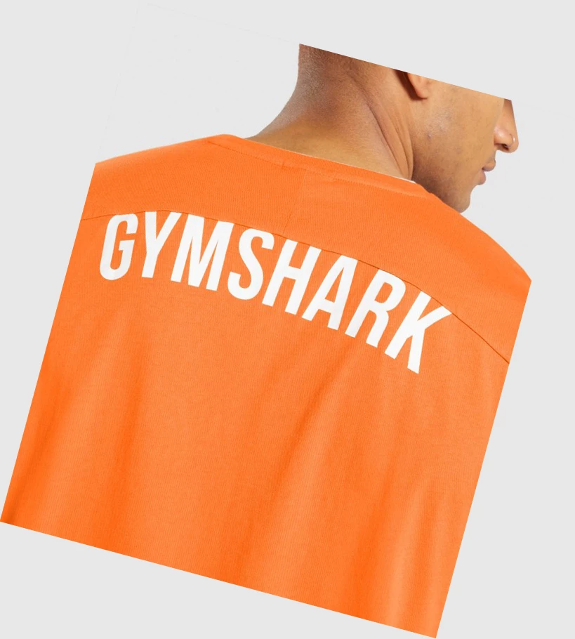 Camiseta Gymshark Recess Hombre Naranjas | IUBTPAX-28