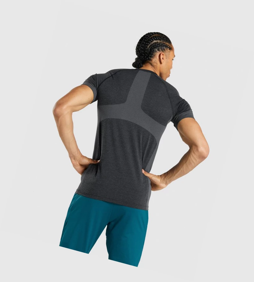 Camiseta Gymshark Regulate Entrenamiento Hombre Negros | IUFCTLB-24