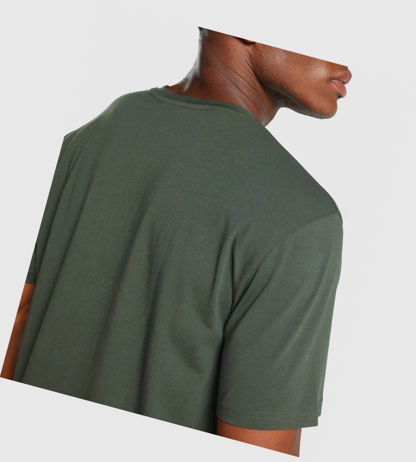 Camiseta Gymshark Sharkhead Infill Hombre Verdes Oscuro | MLZGWIJ-80