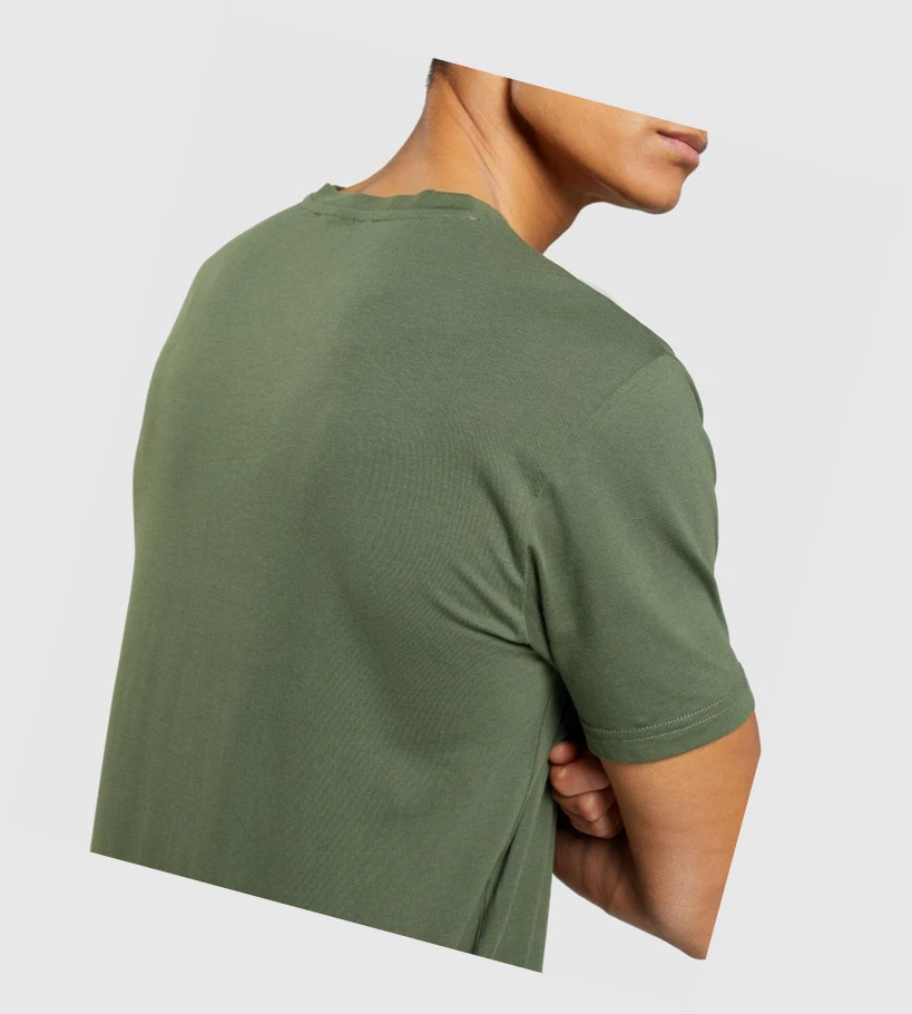 Camiseta Gymshark Sharkhead Infill Hombre Verdes | YIQXNJL-16