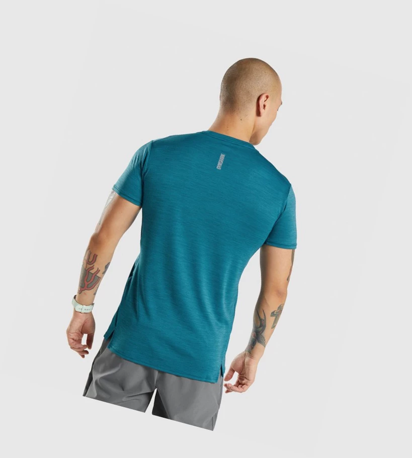 Camiseta Gymshark Speed Hombre Turquesa Turquesa | KEMNWYQ-18