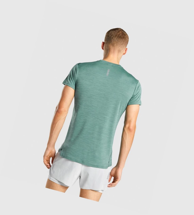 Camiseta Gymshark Speed Hombre Verdes Oscuro | IXCODEA-41