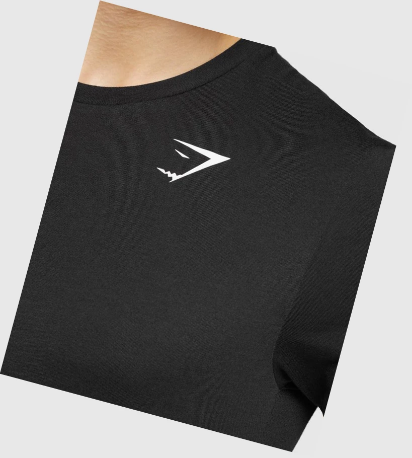 Camiseta Gymshark Sports Hombre Negros | JOWGFZX-16