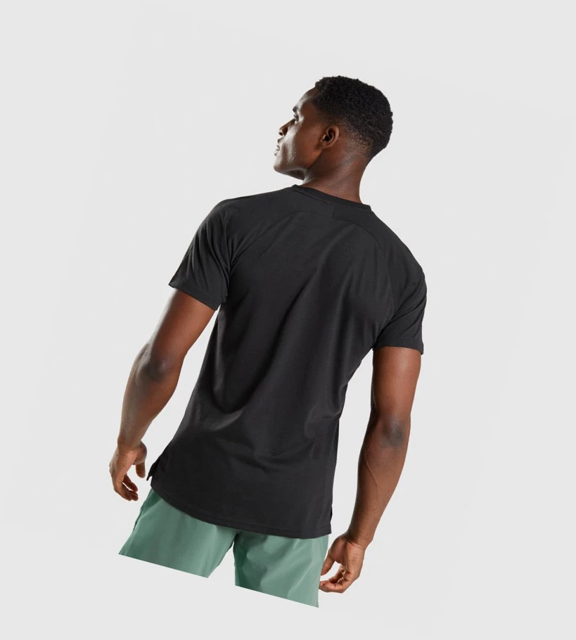 Camiseta Gymshark Studio Hombre Negros | JCDPLYZ-53