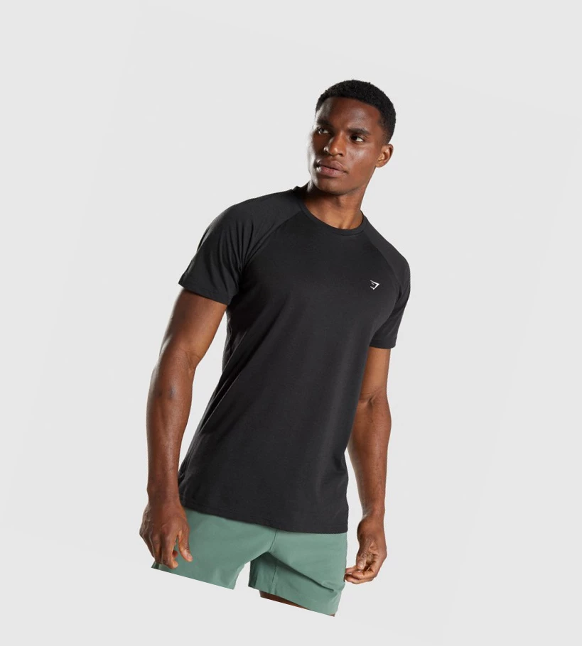 Camiseta Gymshark Studio Hombre Negros | JCDPLYZ-53