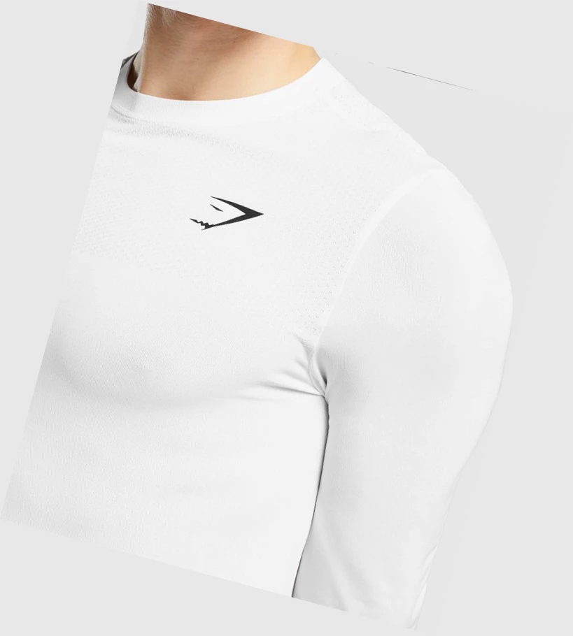 Camiseta Gymshark Vital Hombre Blancos | XRKAMIS-83