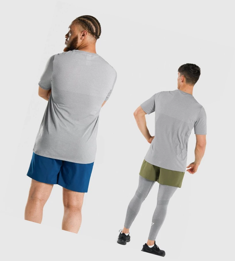 Camiseta Gymshark Vital Hombre Grises | JDINTPO-63