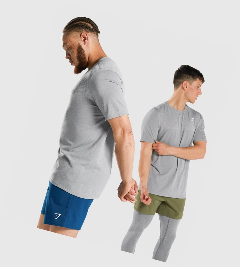 Camiseta Gymshark Vital Hombre Grises | JDINTPO-63