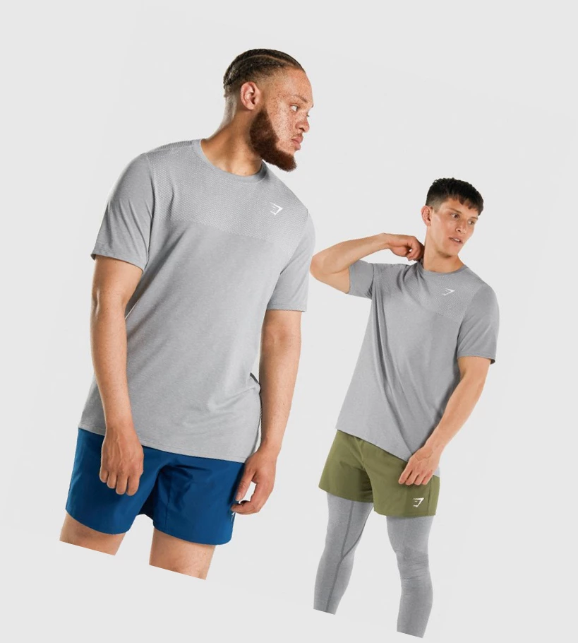 Camiseta Gymshark Vital Hombre Grises | JDINTPO-63