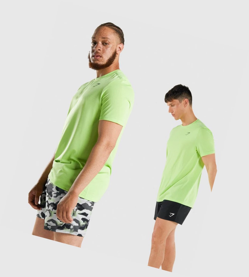 Camiseta Gymshark Vital Hombre Verdes | HKCEAZU-91