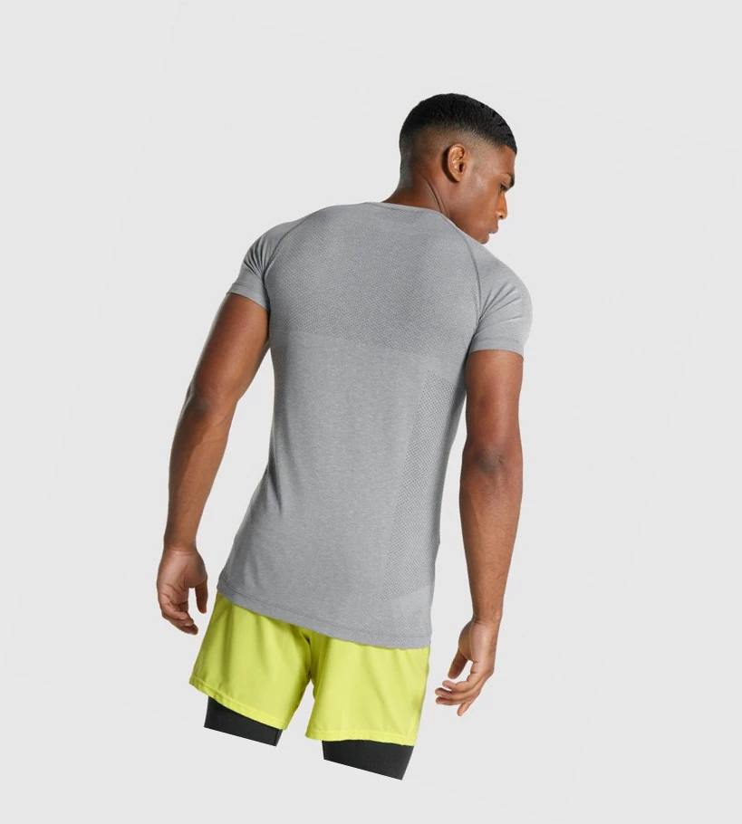 Camiseta Gymshark Vital Light seamless Hombre Grises | KWFRGEN-54