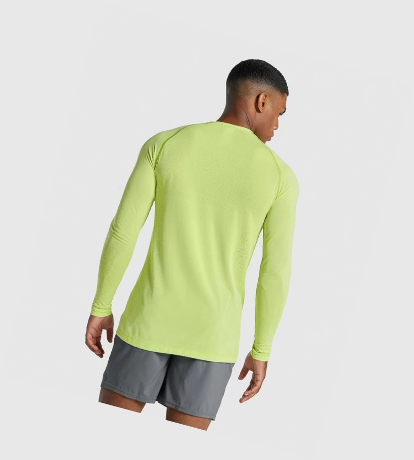 Camiseta Gymshark Vital Light seamless Hombre Amarillos | MKFZCRP-69