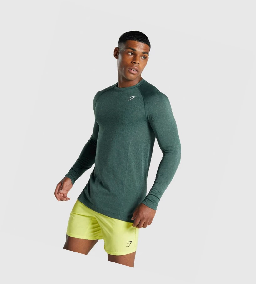 Camiseta Gymshark Vital Light seamless Hombre Verdes Oscuro | RPVCUIO-87