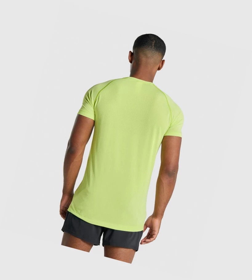 Camiseta Gymshark Vital Light seamless Hombre Amarillos | RVYMZXI-14