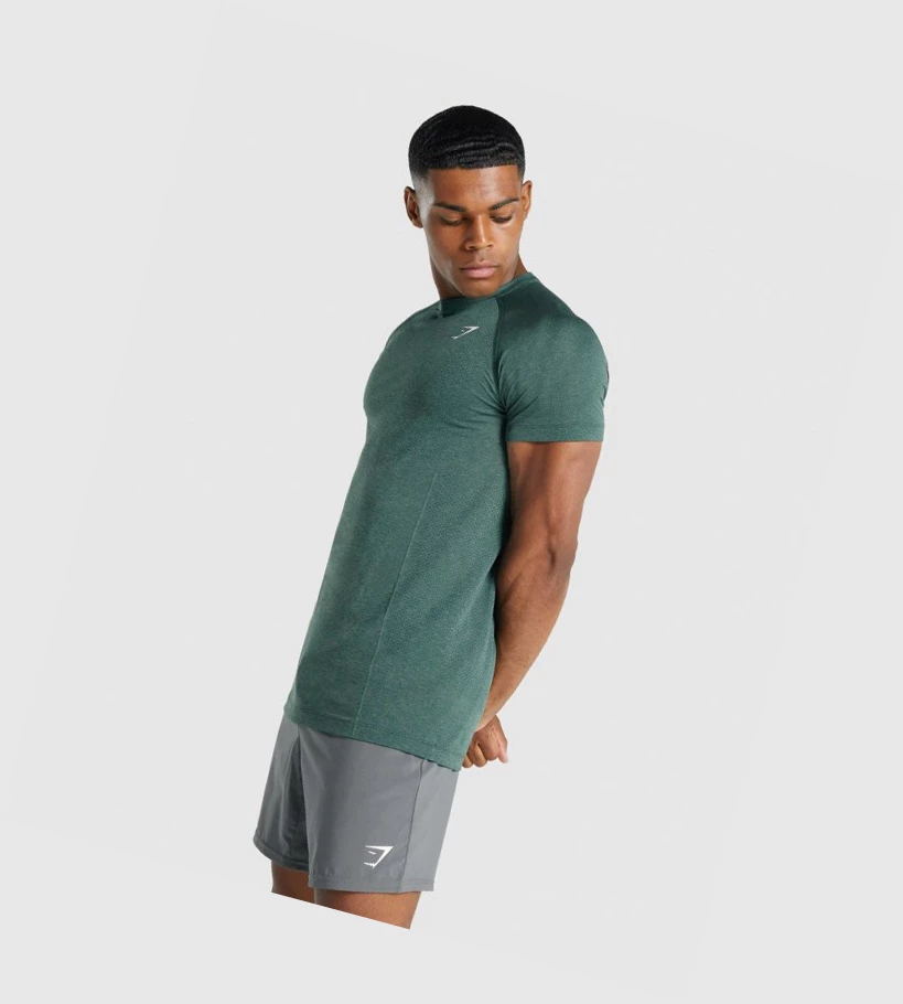 Camiseta Gymshark Vital Light seamless Hombre Verdes Oscuro | VMLXSJI-92