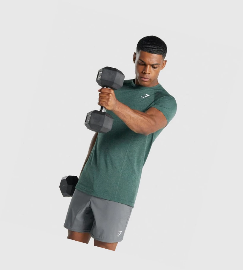 Camiseta Gymshark Vital Light seamless Hombre Verdes Oscuro | VMLXSJI-92