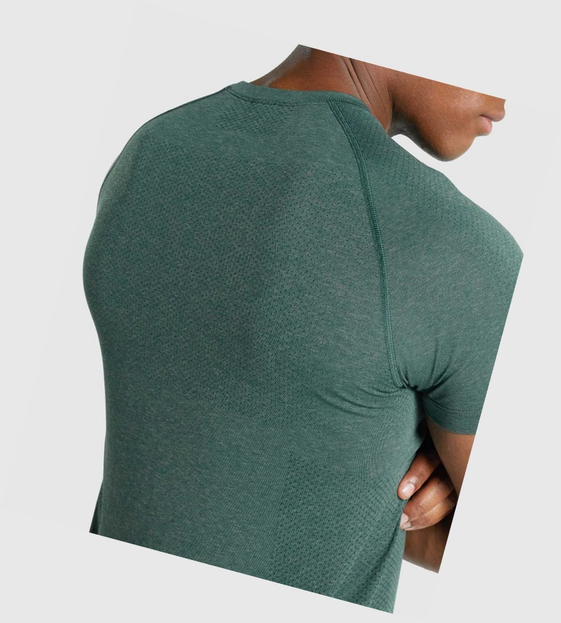 Camiseta Gymshark Vital Light seamless Hombre Verdes Oscuro | VMLXSJI-92