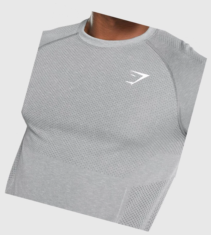 Camiseta Gymshark Vital Light seamless Hombre Grises | YHKAWGM-25