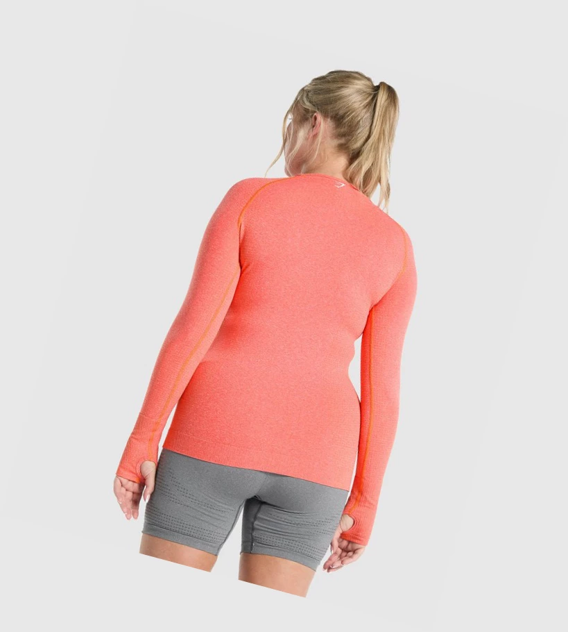 Camiseta Gymshark Vital Seamless 2.0 Top Mujer Naranjas | SKYUEJF-64