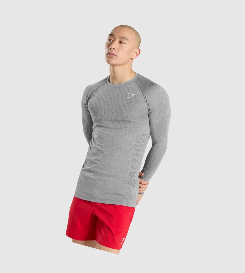 Camiseta Gymshark Vital Seamless Hombre Grises | KGTCFZJ-23