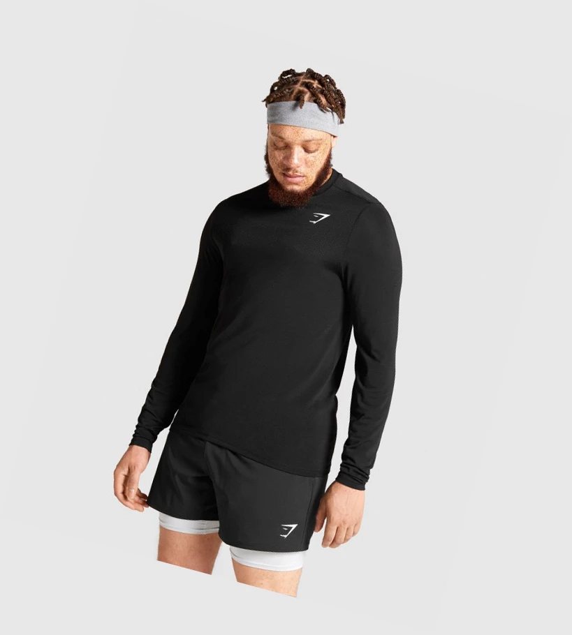 Camiseta Gymshark Vital Seamless Hombre Negros | MQILYZR-89