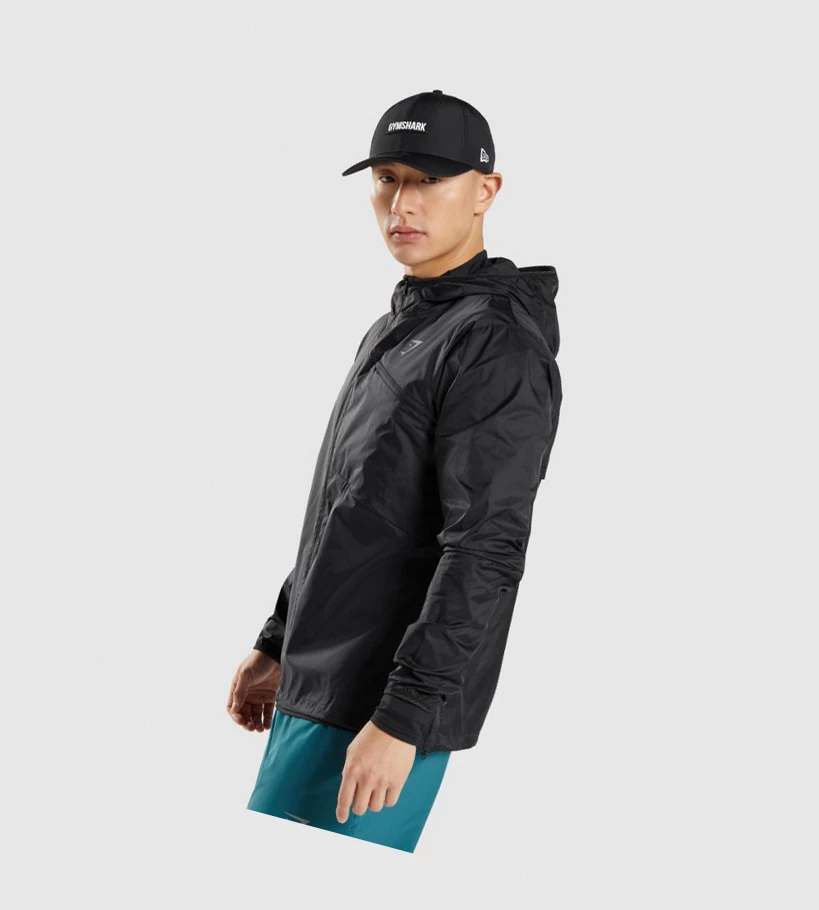 Chaquetas Gymshark Speed Hombre Negros | PIQDTXC-89