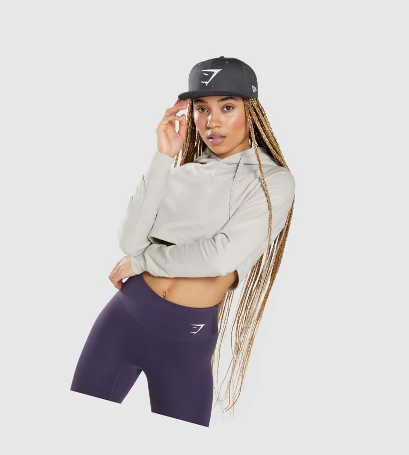 Headwear Gymshark New Era 9Fifty Snapback Mujer Grises Blancos | AGMXPLT-35