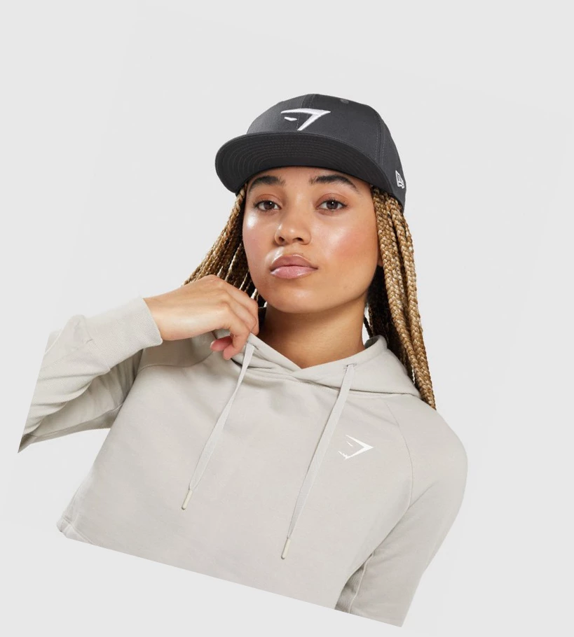 Headwear Gymshark New Era 9Fifty Snapback Mujer Grises Blancos | AGMXPLT-35