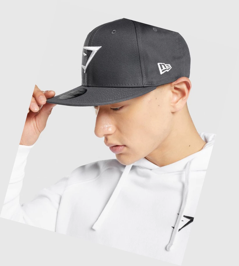 Headwear Gymshark New Era 9Fifty Snapback Mujer Grises Blancos | AGMXPLT-35