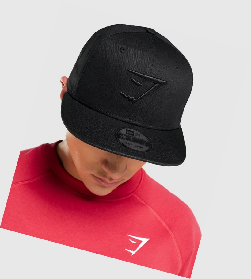 Headwear Gymshark New Era 9Fifty Snapback Mujer Negros | TNEOXHI-83