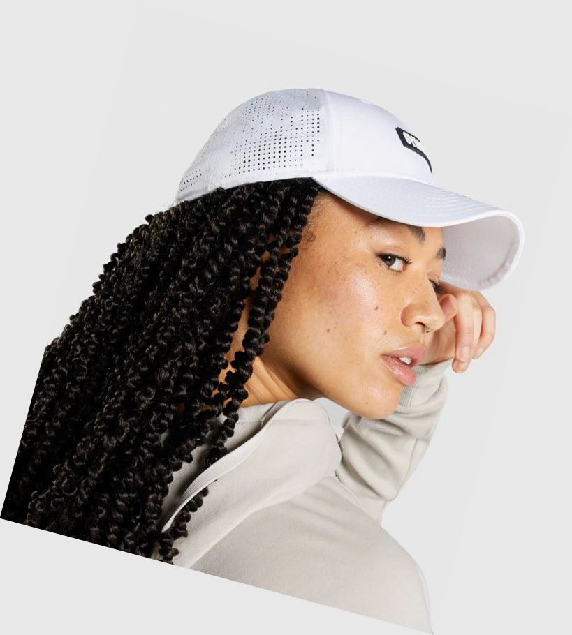 Headwear Gymshark New Era GS 9Forty Mesh Snapback Mujer Blancos | GPEZLVJ-01