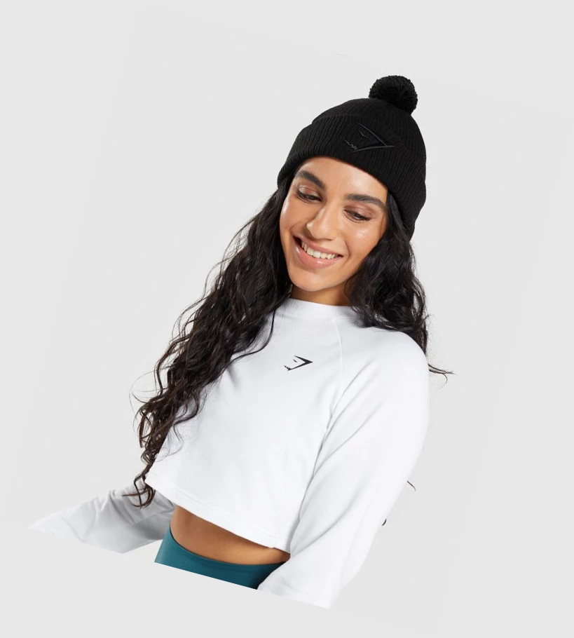 Headwear Gymshark New Era Mini Pom Mujer Negros | ZTDIAUJ-19